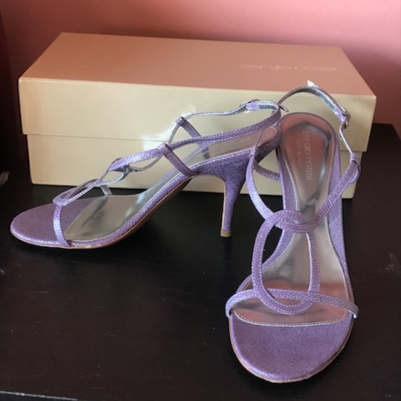 lavender sandals heels